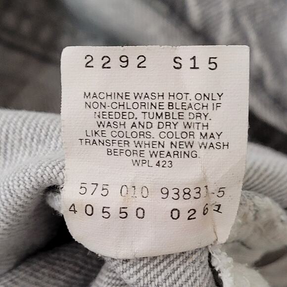 Vintage 550 LEVIS Jeans 28x29 (31x30) Gray - Picture 7 of 13
